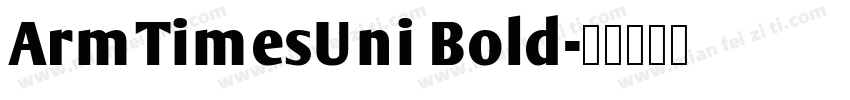 ArmTimesUni Bold字体转换